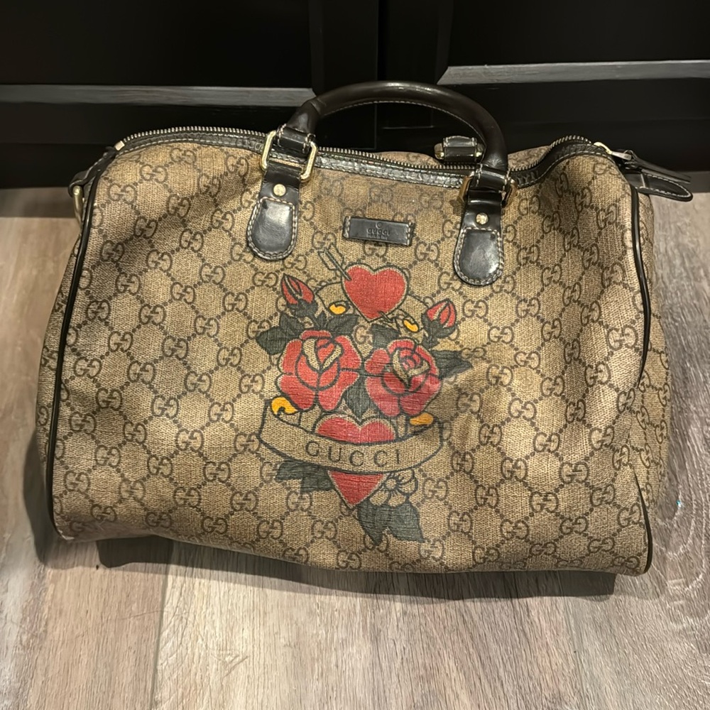 Gucci Special Edition Boston cloth bowling bag